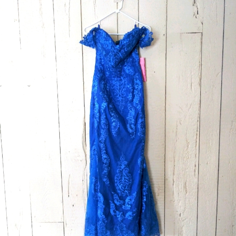 Royal Blue Lace Mermaid Dress